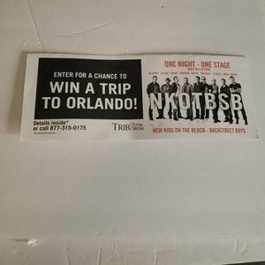 NKOTBSB New Kids on the Block Backstreet Boys Concert Table Tent